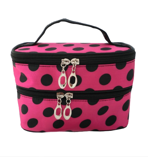 WH1-F012 COSMETIC PURSE pink & black